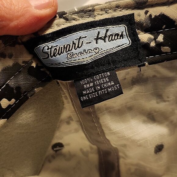 Nascar Stuart Haas Tony Stewart 14 Grey Camo Sliderback Hat - New - Picture 9 of 10